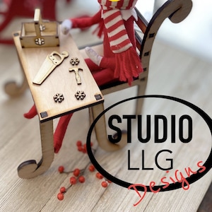 Digital Download -Small Workbench - Elf Size - SVG - PDF - Instant download - Laser Cut File