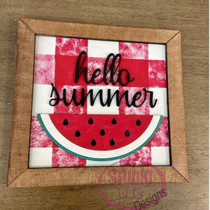 Digital Download Watermelon Hello Summer Design - SVG - PDF - Instant Downland