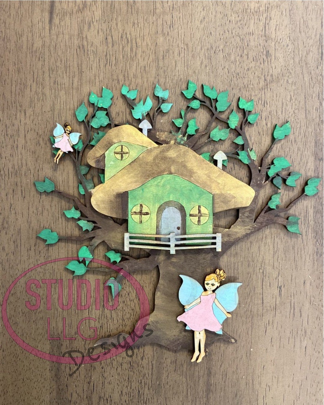 Digital File for Fairy Treehouse Wood Project - Coloring & Painting for ...