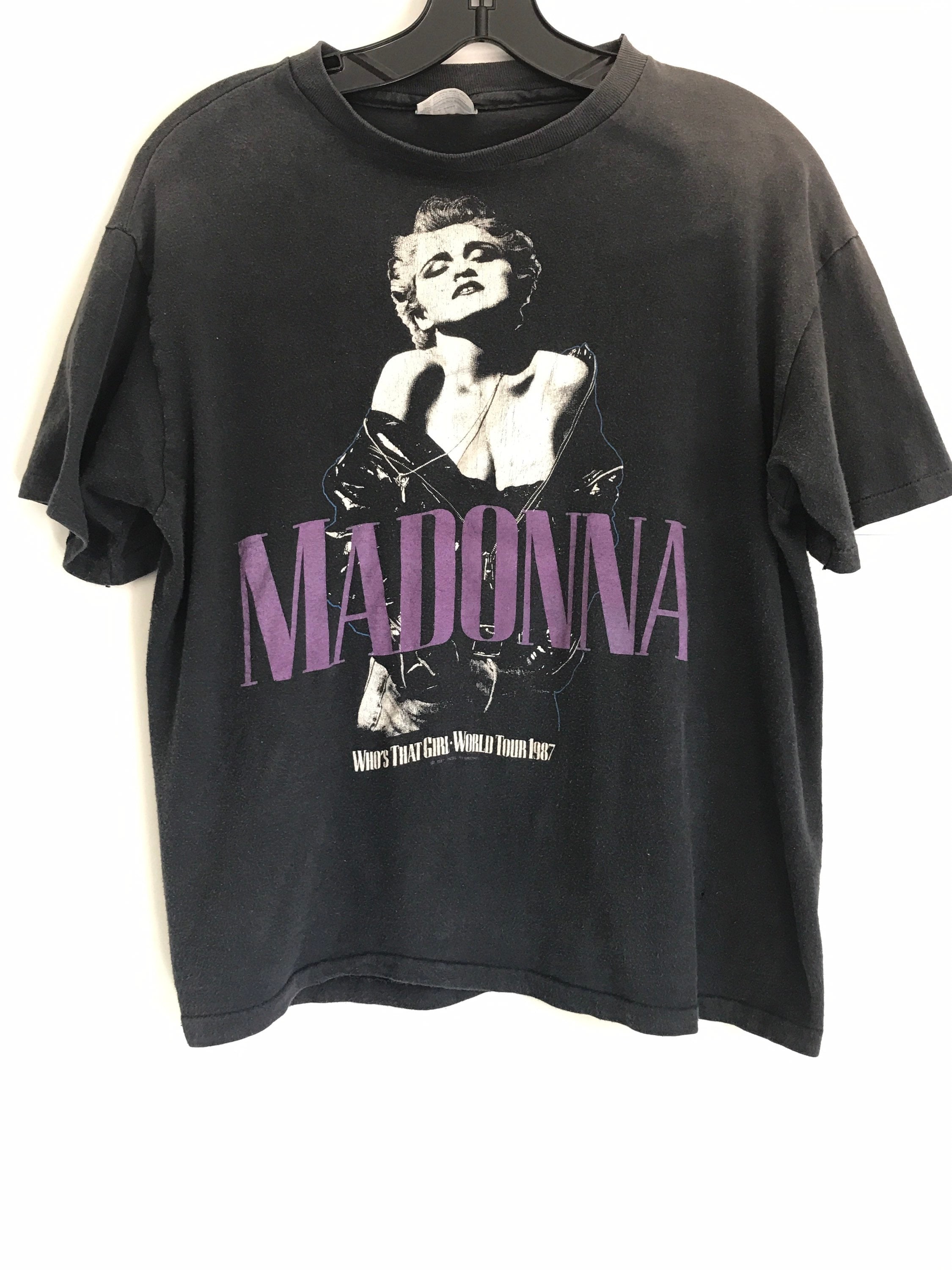 Discover Vintage 1987 Madonna Whos That Girl Tour Shirt