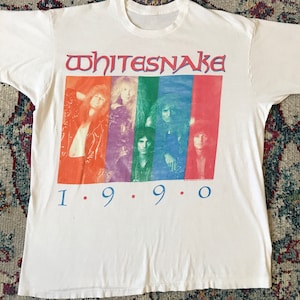 Vintage Whitesnake 1990 Slip of The Tongue Tour T Shirt XXL Brockum