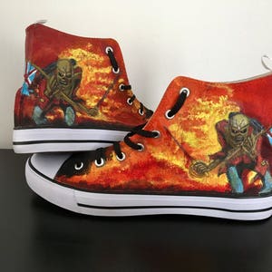 iron maiden converse shoes