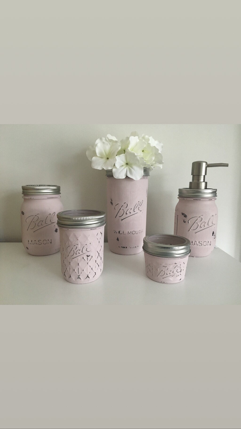 Farmhouse Decor Mason Jar Bathroom Set Farmhouse Mason Etsy
