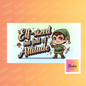 Älvstor men full av attityd Chibi SVG-design