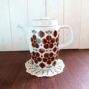 Retro pattern coffee pot, Kaiser Korfu, West Germany.