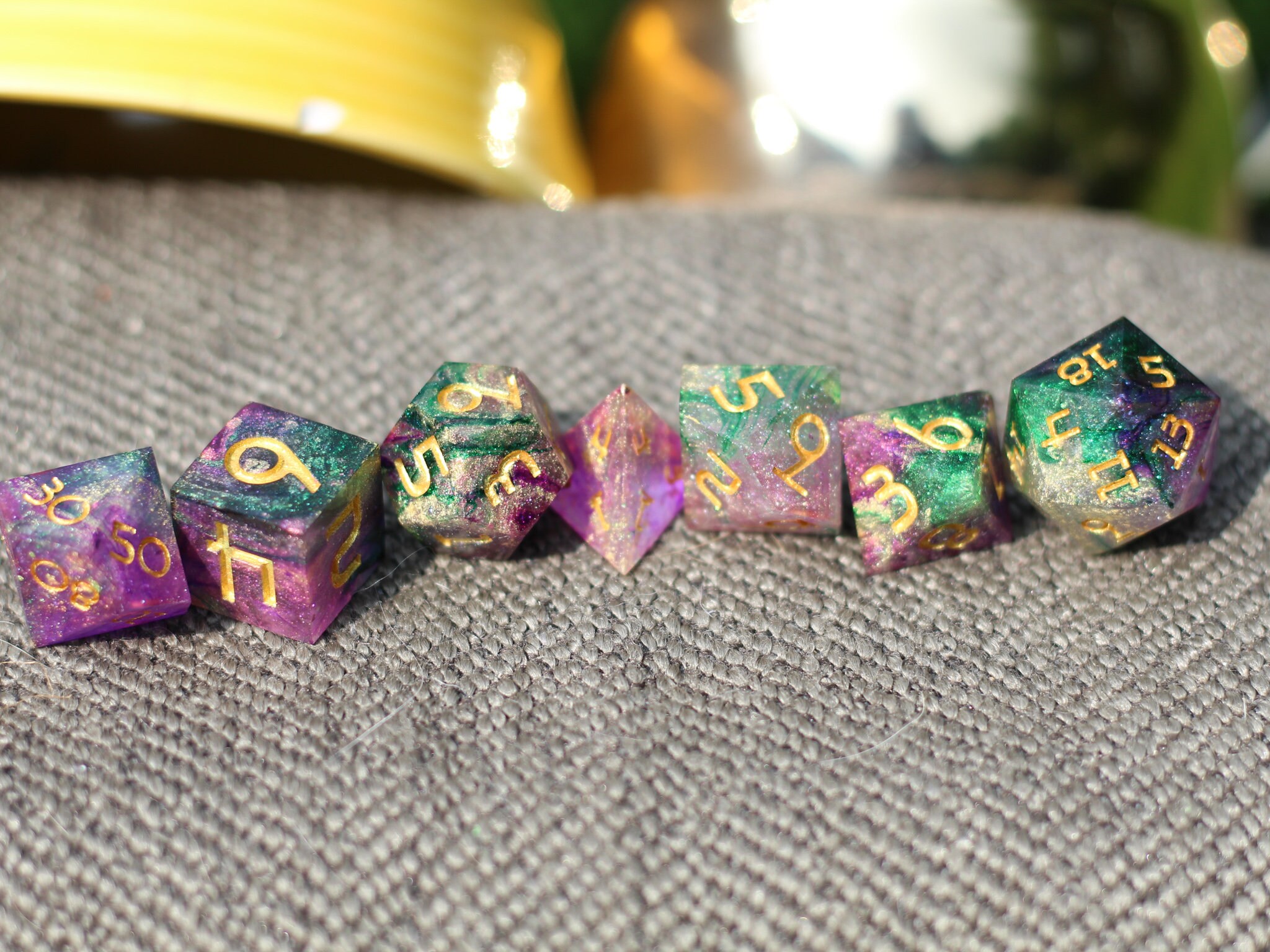 Sharp Edge Dice Set for Dnd Dungeons and Dragons Polyhedral Dice Set