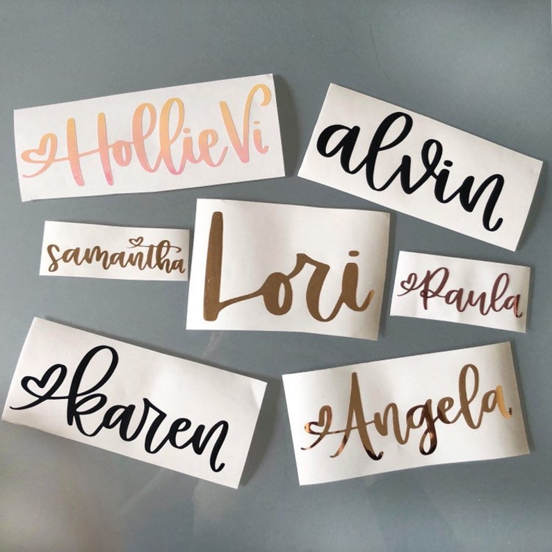 Custom Name Vinyl Decal Sticker Personalized Name Sticker for | Etsy