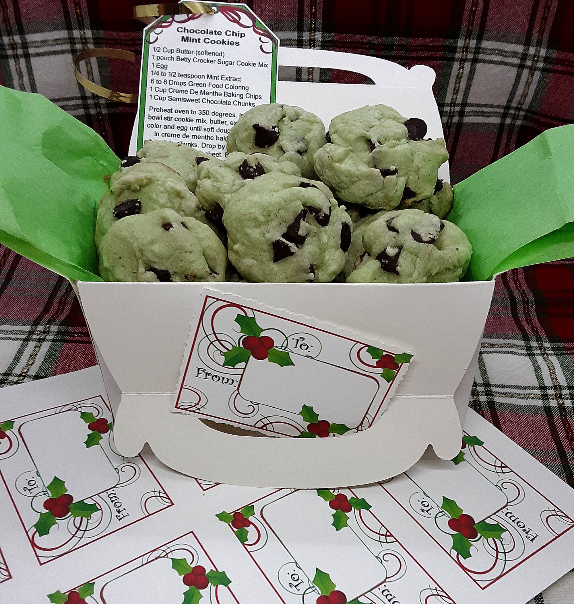 instant download cookie recipe gift tags favorite cookie etsy