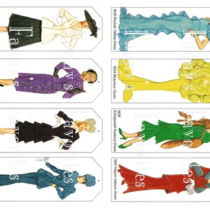 Instant download Vintage Fashions 1930&#39;s-1940&#39;s Gift Tags