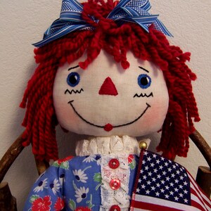 Digital Large Cloth Doll, Instant Download Doll, Easy Doll Pattern, Easy Doll Clothes, Doll for Girls, Cloth Doll, Patriotic Doll, Art Doll
