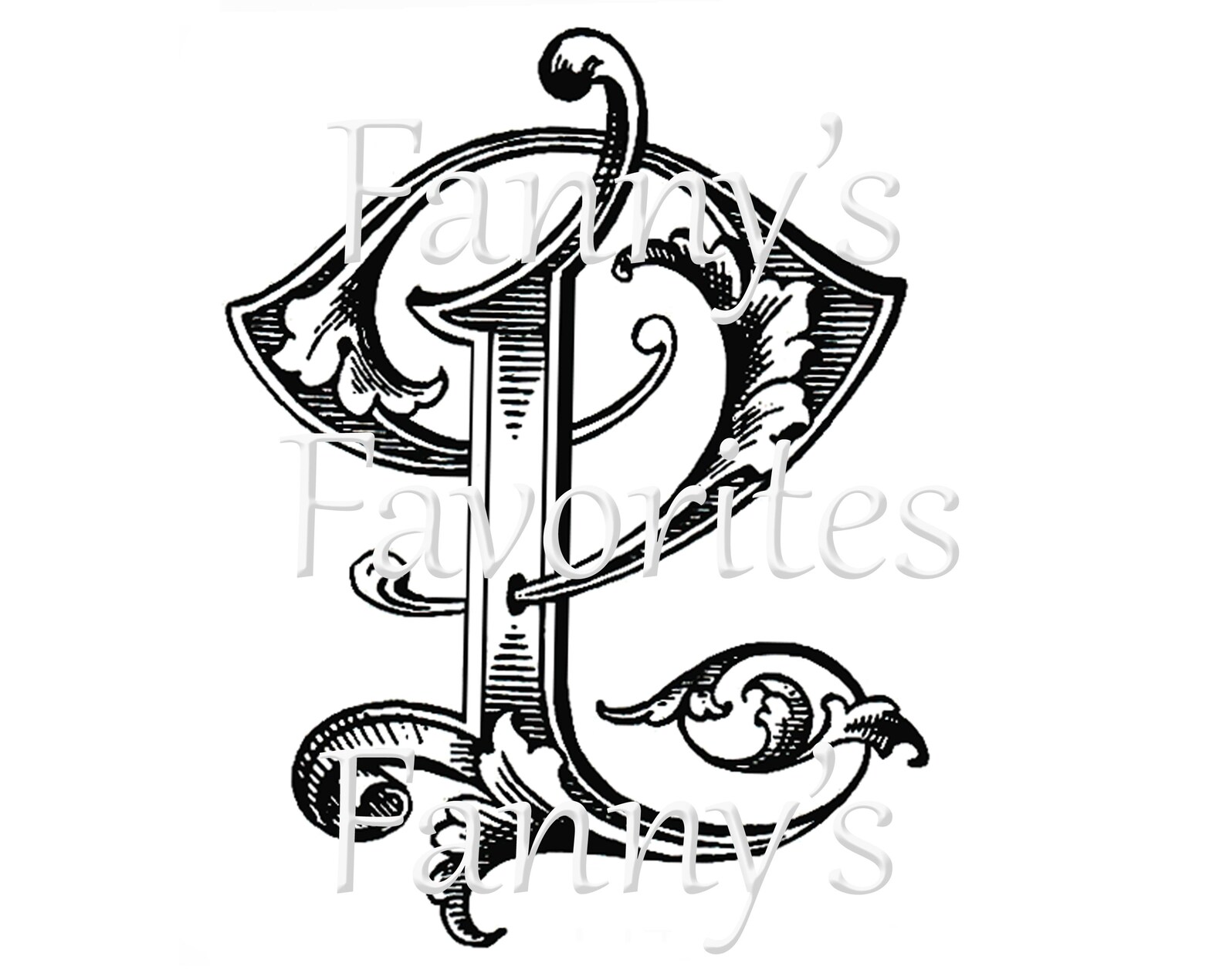 5 Vintage Letter P Monograms P Initials Graphic Monogram | Etsy