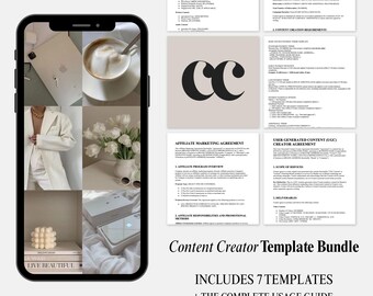 Content Creator Contract Templates | Influencer Legal Agreement Bundle