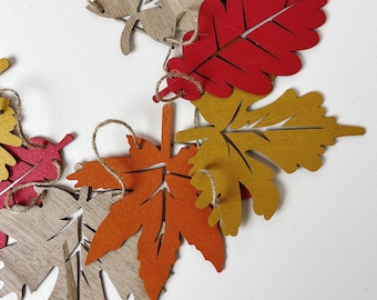 Wooden Autumn Leaf Garland