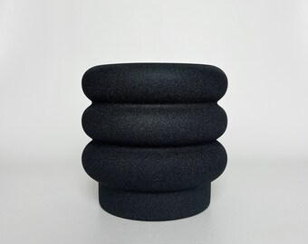 Black Textured Planter