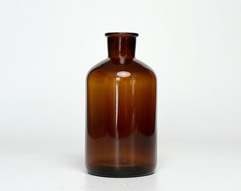 Amber Glass Apothecary Vase