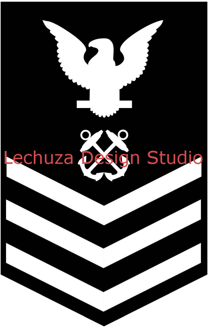 Navy Boatswain's Mate Rating Badge SVG Cutting Design Files you Get 5