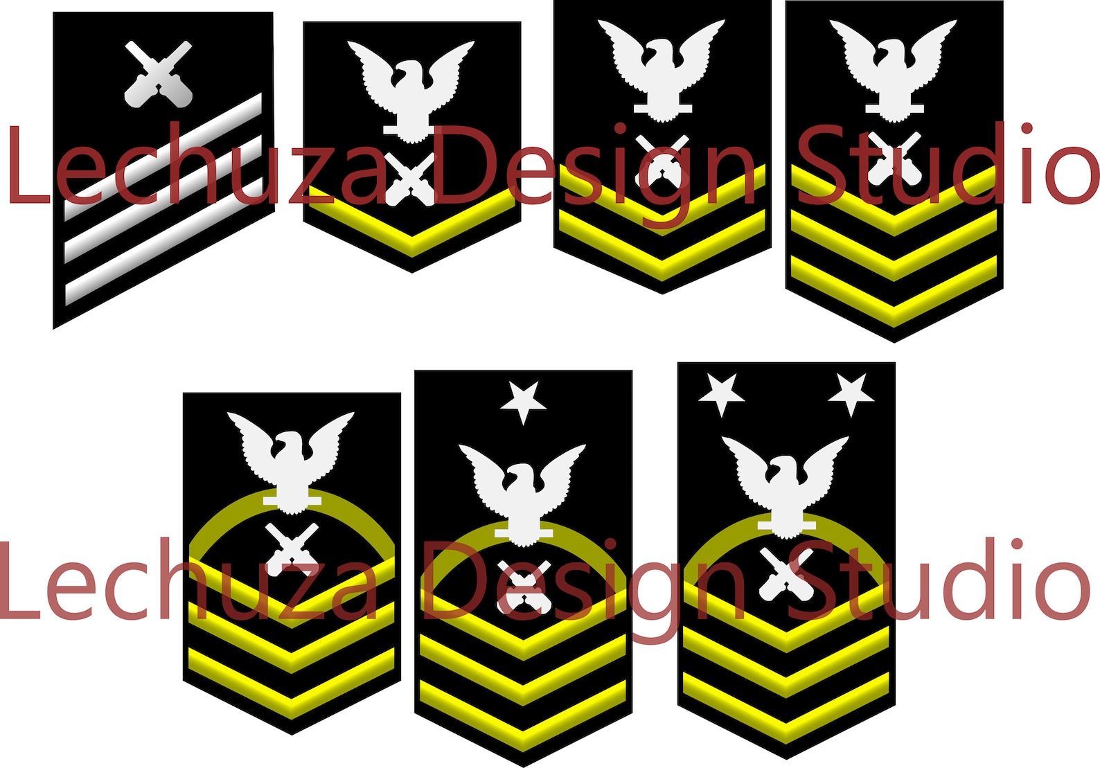 Navy Gunner's Mate Rating Badges SVG Cutting Design Files you Get 5