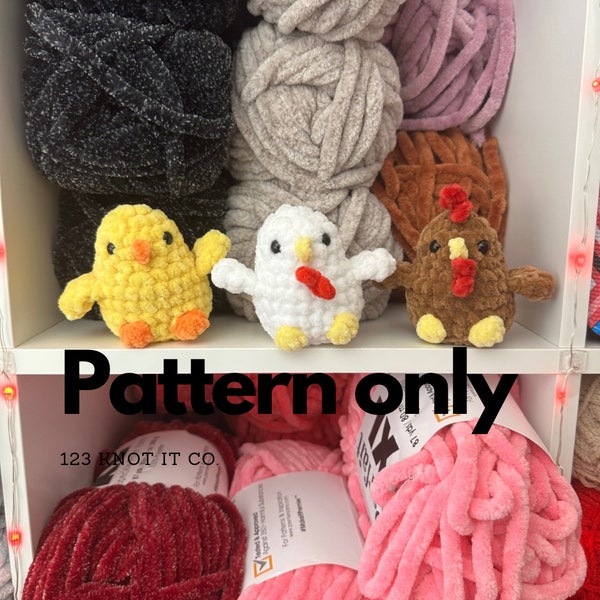 Cockadoodledo - No Sew Chick, Chicken, Rooster Crochet Pattern