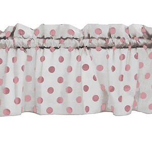 lovemyfabric Cotton Fun With Polka Dots/Spots Design Kitchen Curtain Valance Window Treatment image 9
