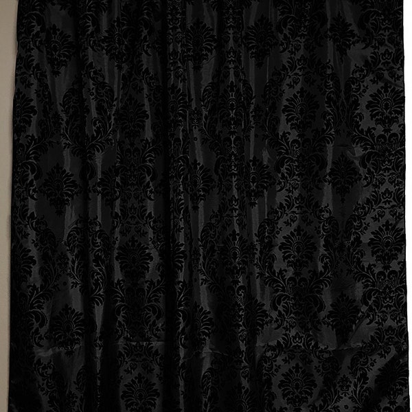lovemyfabric Taffeta Flocking Damask Print Window Curtain Panel/Stage Backdrop/Photography Backdrop