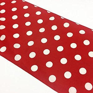 lovemyfabric Poly Cotton Fun with Polka Dots/Spots Print For Party Events Wedding Home Decor Table Runner.