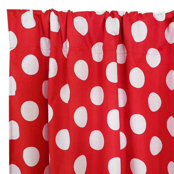 lovemyfabric Large Polka Dots/Spots Curtain Panel with Matching Lining for Widow Decor/Window Treatment Curtain/Stage Backdrop
