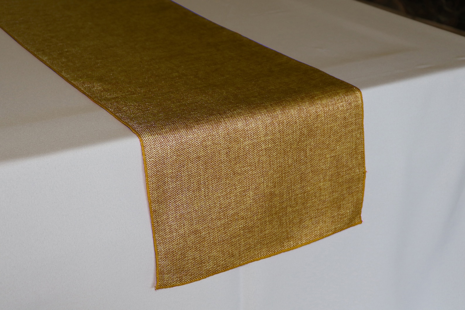 Lovemyfabric Faux Burlap Table Runner Solid Dark Gold For Etsy