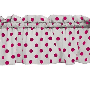 lovemyfabric Cotton Fun With Polka Dots/Spots Design Kitchen Curtain Valance Window Treatment image 7