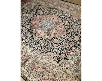Kashmir Rug, hand knotted silk on cotton base. *LOCAL PICKUP* only in Morongo Valley CA.
