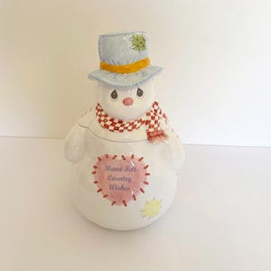 Cookie Jar. Pastel Snowman. Vintage 1998