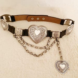 Vintage Streets Ahead Mia Hearts Leather Belt - Etsy display picture 1