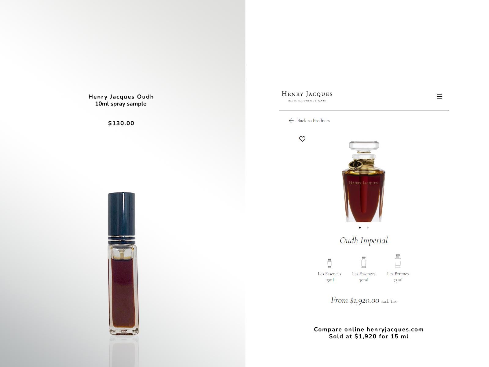 Henry Jacques Pure Perfume 10ml Spray - Etsy