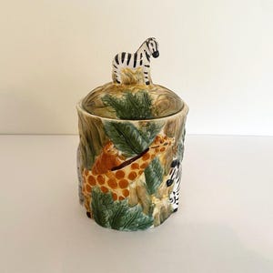 Cookie Jar. Safari/Jungle Zebra top. Vintage 1960&#39;s
