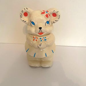 Cookie Jar. Bear Boy & Girl Turnabout. Vintage 1940&#39;s
