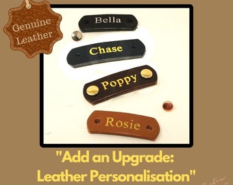 Add an Upgrade: Personalisation Leather - Add your dog's name to their Collar with a Leather Nameplate