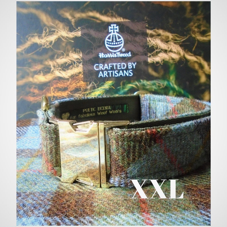 Dog Collar Harris Tweed tartan optional Bow Tie and Lead in Etsy