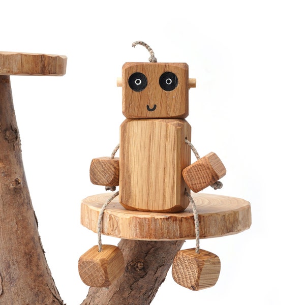 Naked Ned In Oak | Childrens Toy | Wooden | Fidget toy | Robot