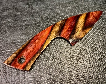 Wooden Knife, Red & Brown - Handmade, Custom Wood BDSM Kink Sensation Toy