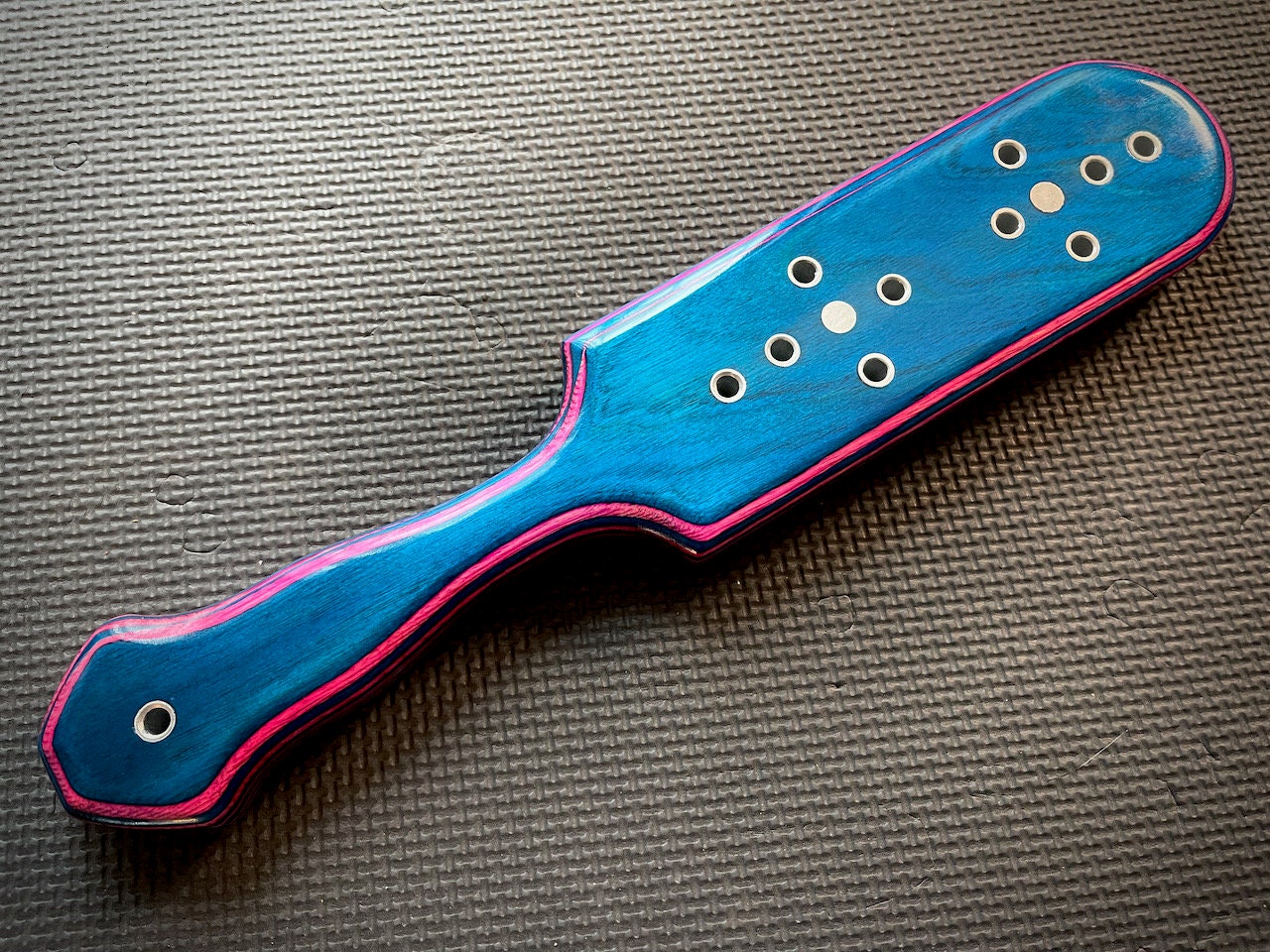 BDSM Paddle – Pink Rhinestone and Ribbon Laced
