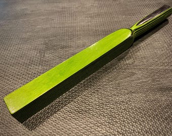 Green & Black Baton - Handcrafted, Artisan, Custom Wood BDSM Kink Toy