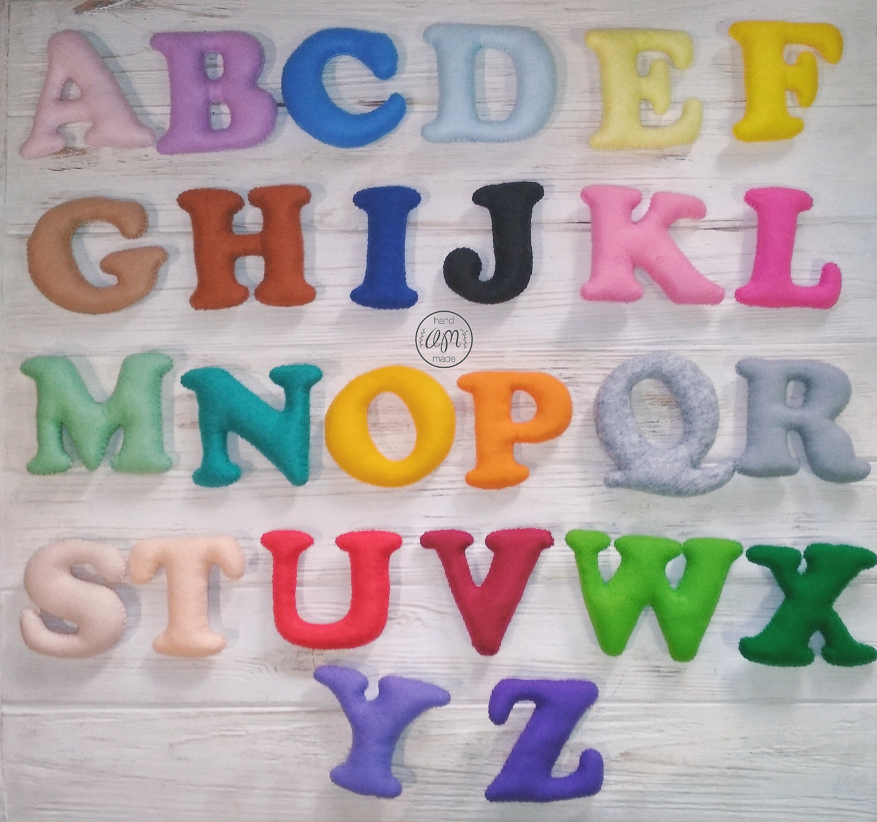 Felt English Alphabet Soft ABC Letters Decor Preschool Etsy