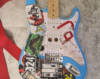 2023 BJ Guitars Billie Joe Armstrong Billie Joe Green Day Blue Guitar