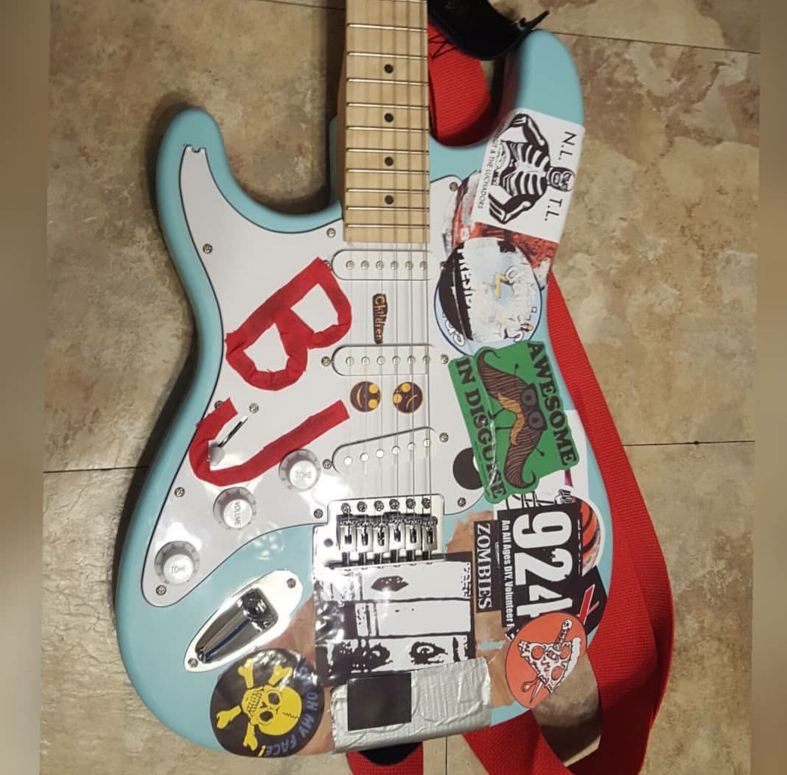 LEFTY BLUE BJ Guitars Billie Joe Armstrong Green Day Blue Etsy