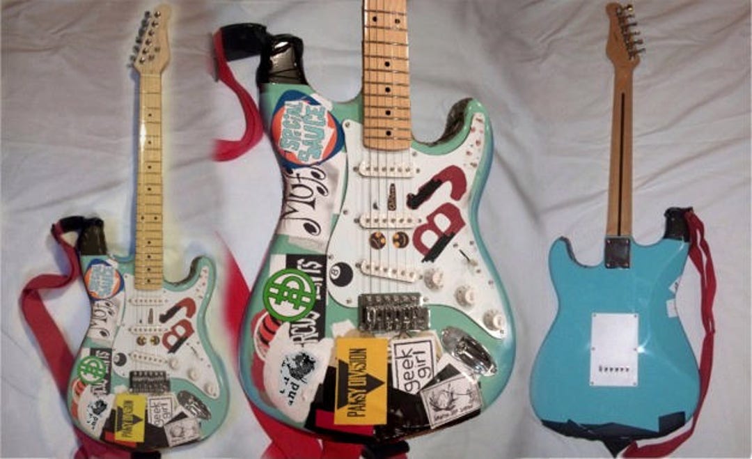 1994 BJ Guitars Billie Joe Armstrong Green Day Blue Guitar - Etsy 日本