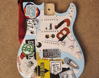 Green Day ビリージョーアームストロング　BLUE ハンドメイド Green Day Collectible Billie Jo Armstrong Guitar 