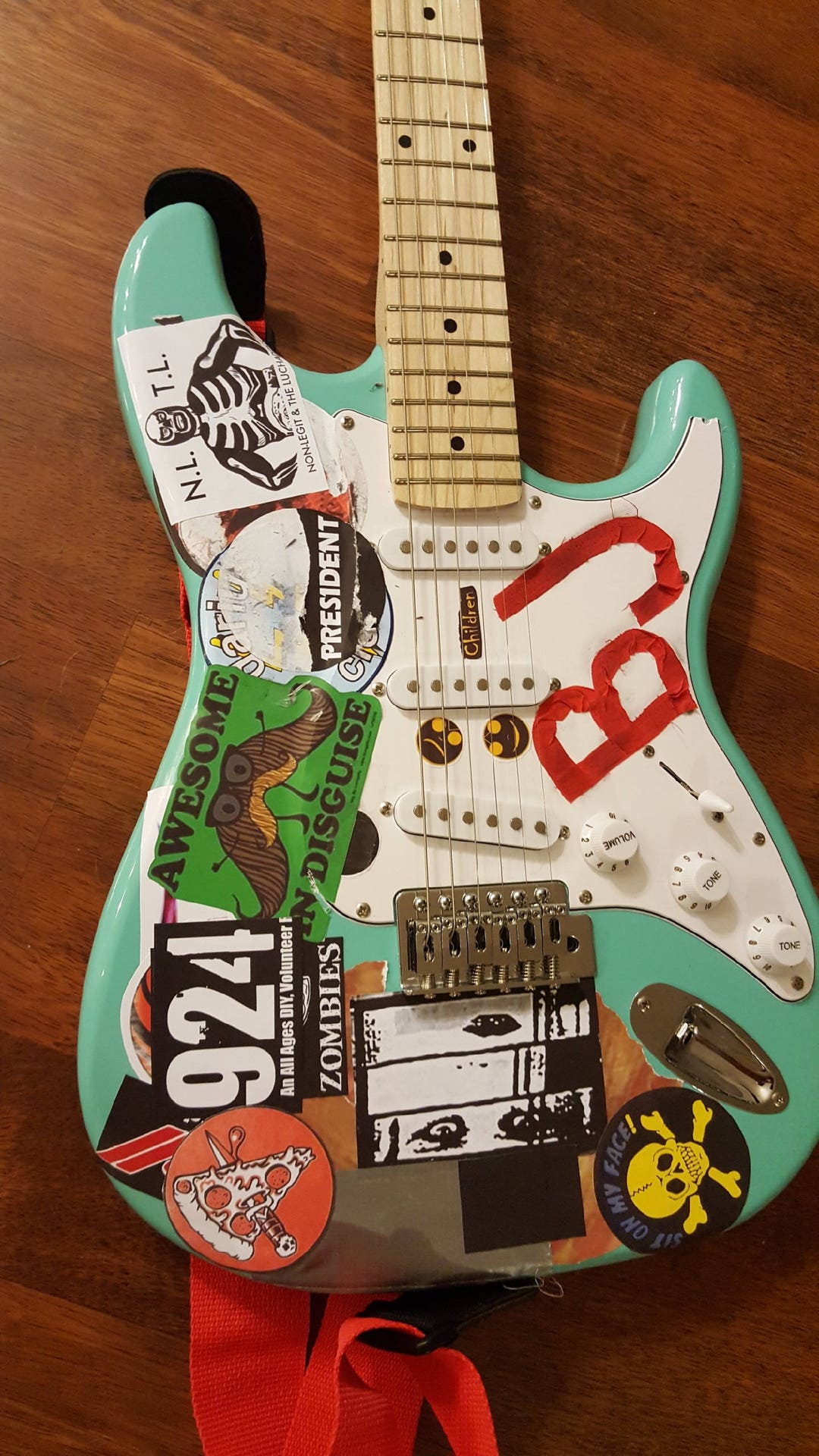 RevoBLUEtion Radio BJ Guitars Billie Joe Armstrong Green Day Blue Guitar -  Etsy 日本