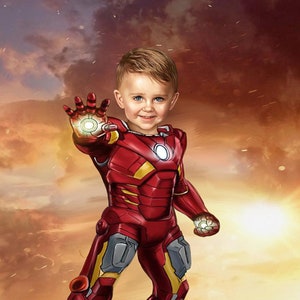 Custom Superhero portrait / Gift for kids / Superheroes Gift / Superheroes Birthday Gift / Boy superhero /Comics