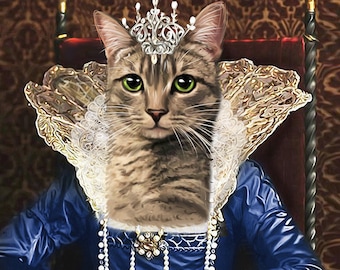 Custom Renaissance Pet Portrait - Unique Royal Pet Art