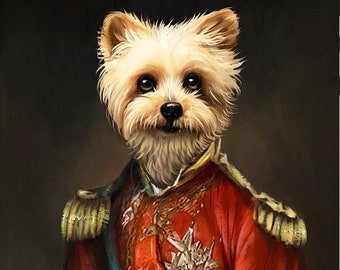 Custom Pet Canvas - Royal Pet Portrait Custom Dog Portrait Customized Dog Painting Mothers Day Gift Dog Art