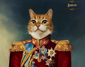 Custom Renaissance Pet Portrait – Regal Pet Memorial (Digital or Print)